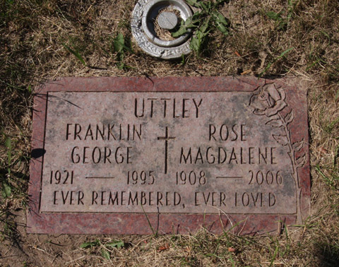 [Headstone - Franklin and Rose Uttley]